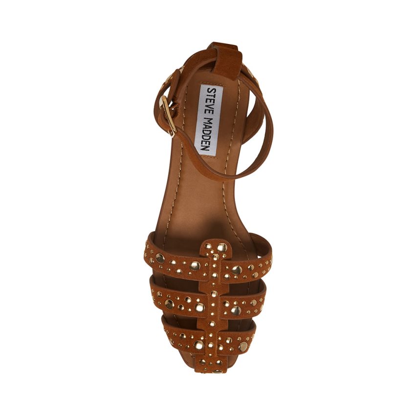 Sandalias Planas Steve Madden Media-s Gamuza Mujer Marrones | ES IG1248